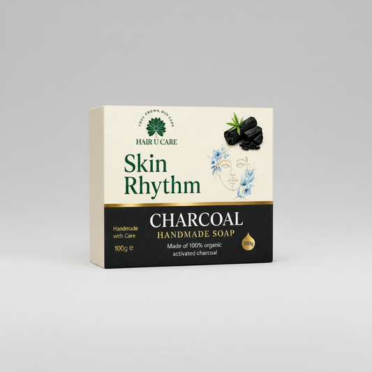 Charcoal Handmade Soap 100g | Natural Black Charcoal Soap for Deep Cleansing | Handmade Bath Soap